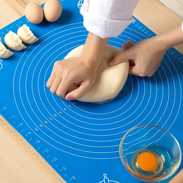 70/64/40Cm Silicone Kneading Dough Mat Nonstick Cookie Cake Baking Mat Fondant Pizza Biscuit Rolling Pad Paste Flour Table Sheet 2