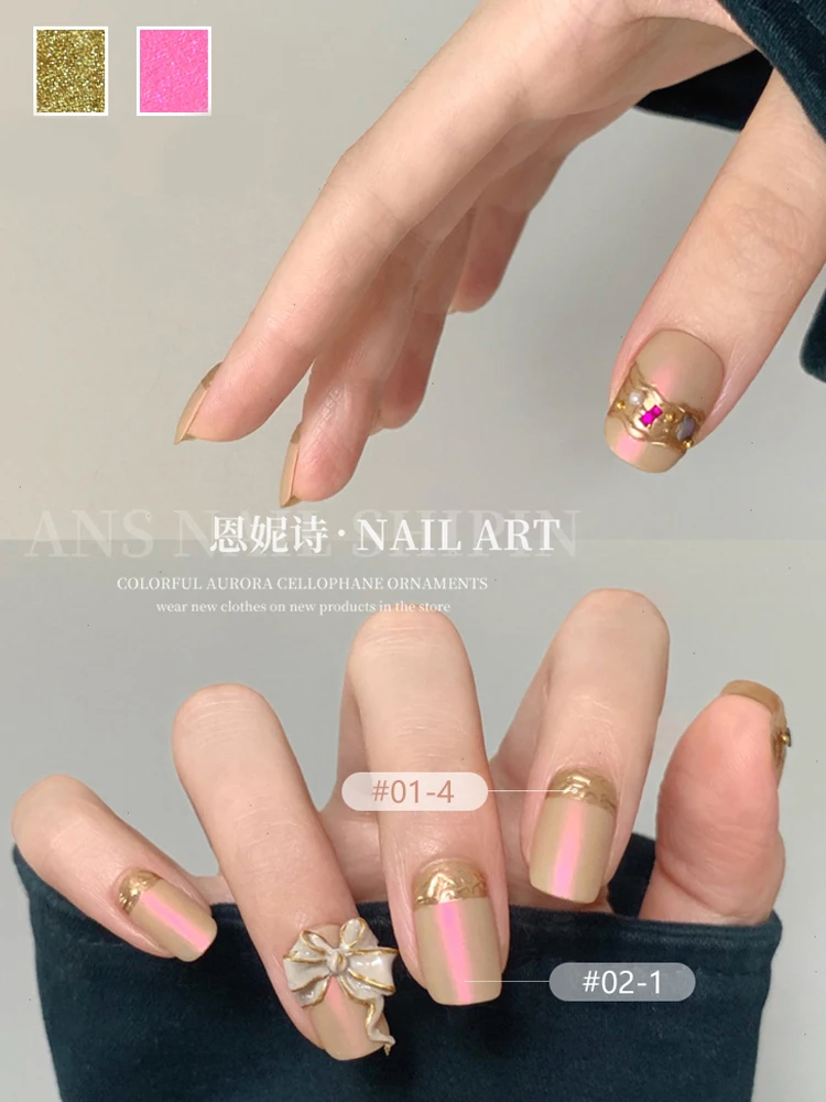 Nail powder set 6 in 1/4 in 1 Solid Chrome Nail Powder 4/6 Colors Mirror Metallic Gold
