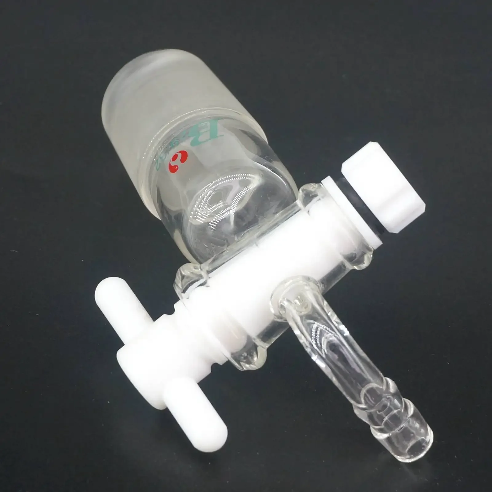 14/23 19/26 24/29 29/32 Joint Tube O/D 8mm Lab 90 Degree Adapter With PTFE Stopcock Ware