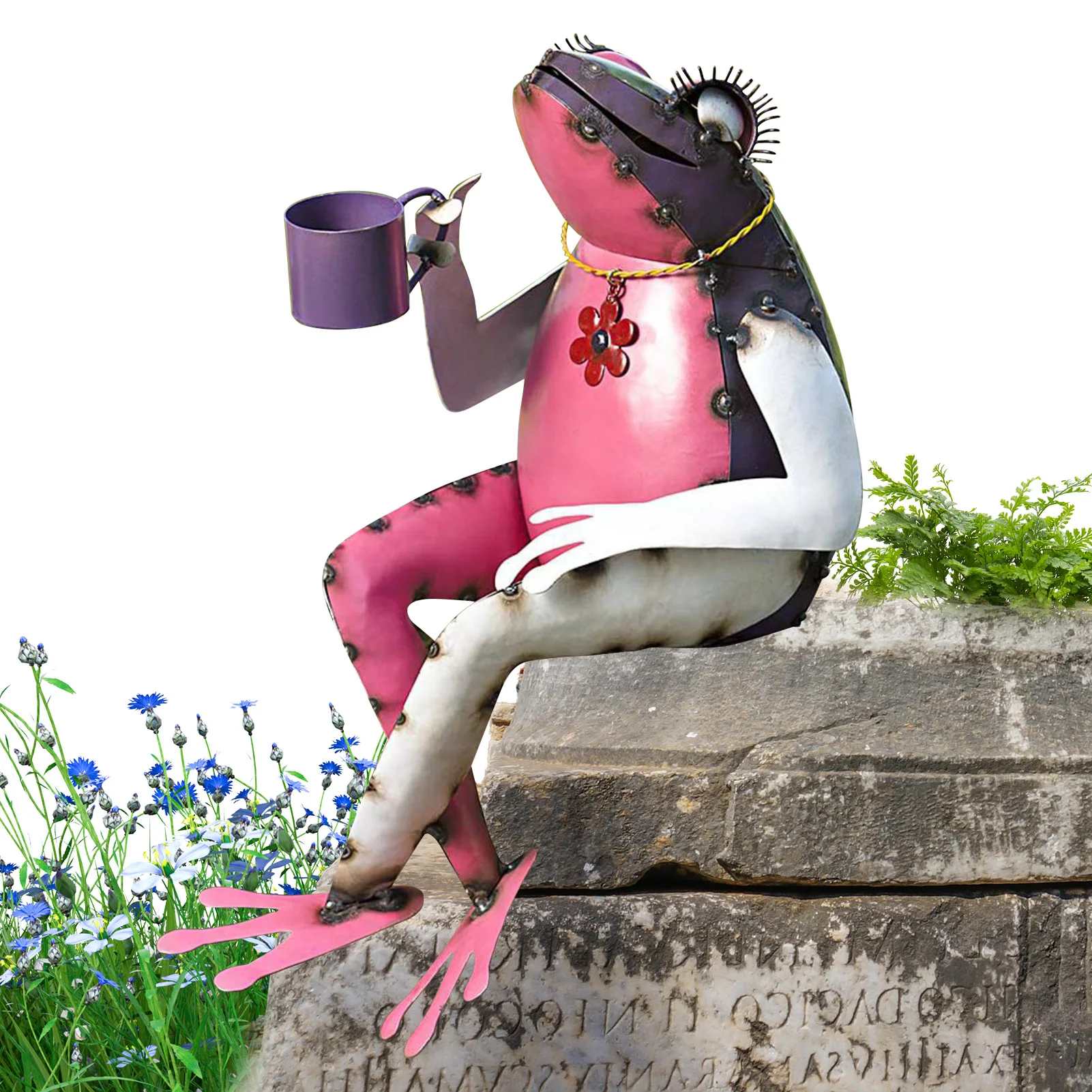 GardenDecorFrogOutdoorStatueFigurinesFunnyCuteAnimalSculptures