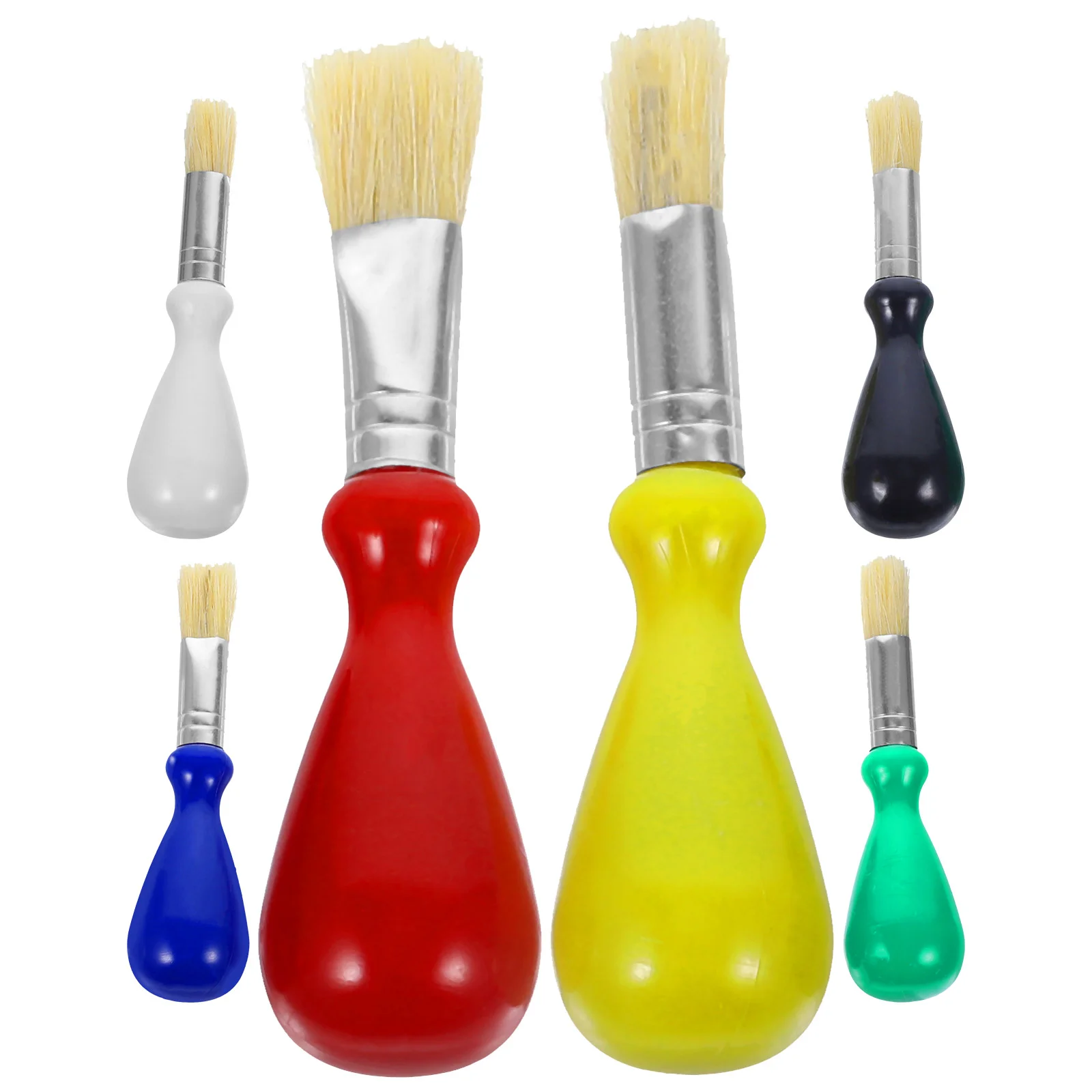 6 Pcs Paint Brush Painting Brush Plastic Set for Ergonomic Convenient Artist Tools Child Professional Watercolor 3