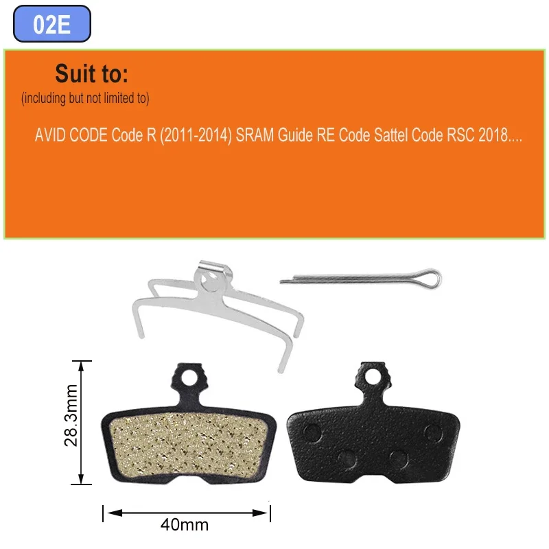 Resin Disc Brake Pads 10 pairs AVID CODE Code R (2011-2014) SRAM Guide RE Code Sattel RSC ZSP