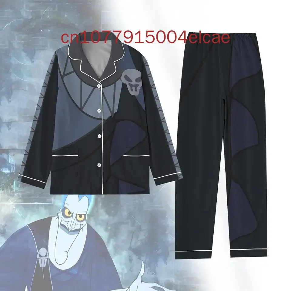 Disney Villains Characters Pajama Set 3D Printed Maleficent Casual Men's and Women's Long Sleeve Shirt Pajama Set 4