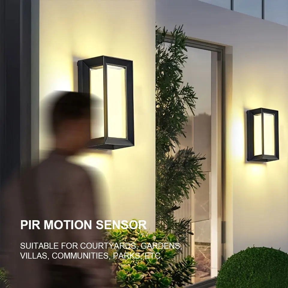 Wall lamp LED Wall Lights With Motion Sensor AC85-265V 16W/30W Waterproof Outdoor Indoor Decoration Living Room Porch Wall Lamps - Image 2