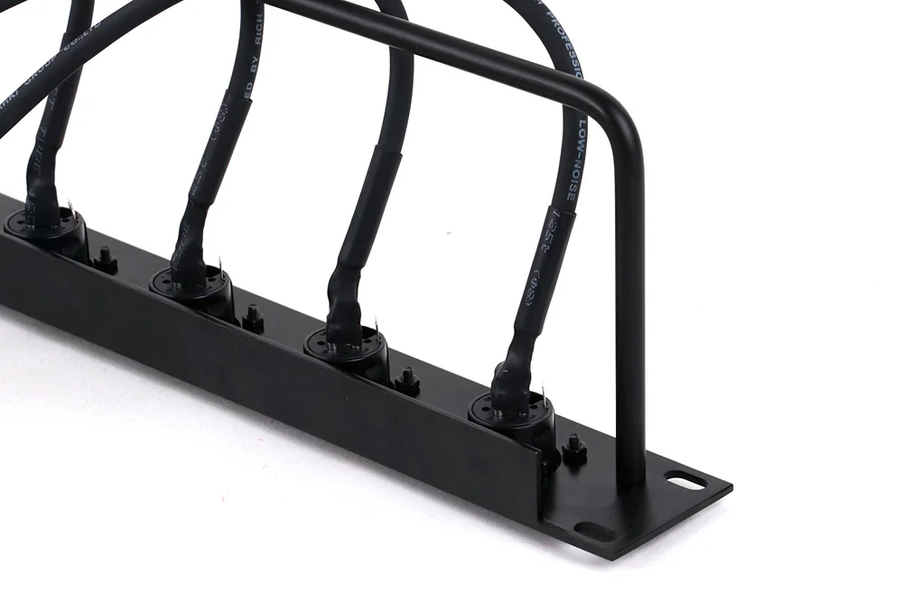 3-poliger XLR-Stecker, MIC-Buchse auf 6,35/6,5 mm TRS-Stereo-Buchse, Durchgangskonverter, 8-Wege-1U-Schrank, Kabelgestell, Verkabelung, Jumper-Rack – Detail 10