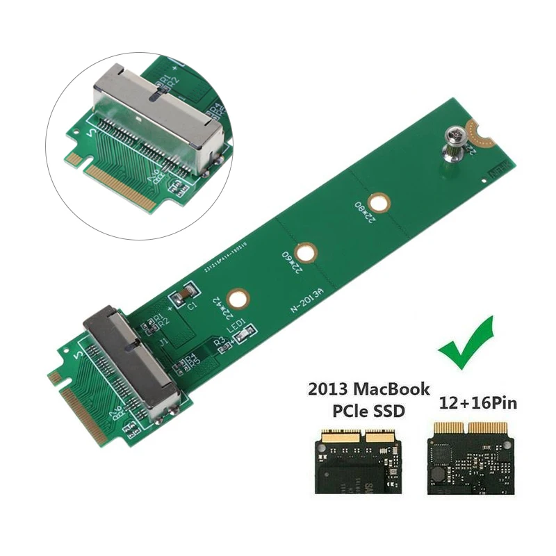 1pc for macbook air pro 12 16 pins ssd to m 2 key m ngff pci jpg