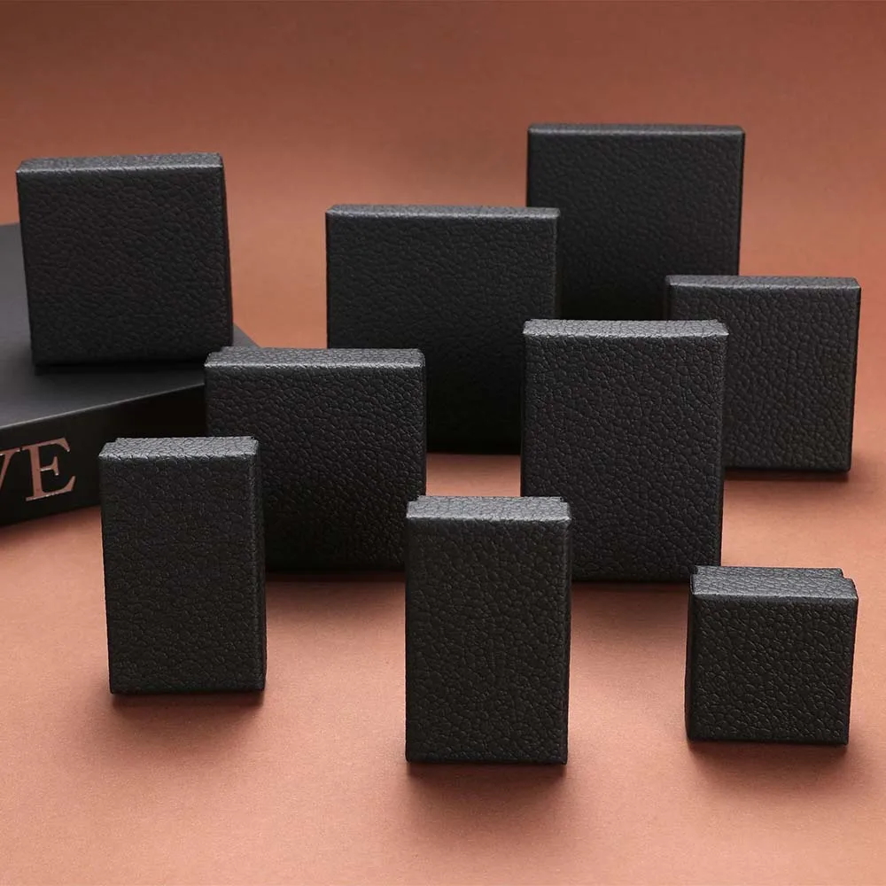 30pcs Collector Luxury Black Magnetic Jewelry Travel Box Ring Earring Necklace Bracelet Storage Organizer Gift Carton Boxes Case