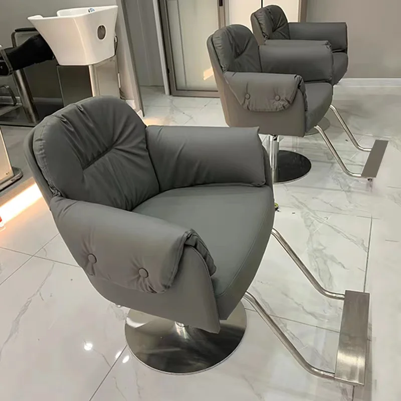 Rolling Barber Chairs Facial Metal Stool Cosmetic Reclining Beauty Chair Manicure Vanity Silla De Barbero Salon Equipment manicure barber chairs hairdressing facial reclining hairdresser chair ergonomic rolling silla de barberia modern furniture