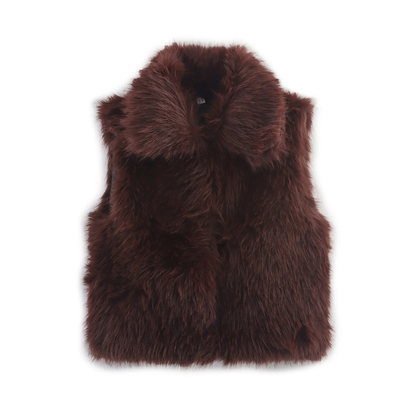 2025 Autumn Solid Women's Thick Warm Faux Fur Waistcoat Sleeveless Lapel Collar Front Hook Female Outerwear Fashion Chic Vest To