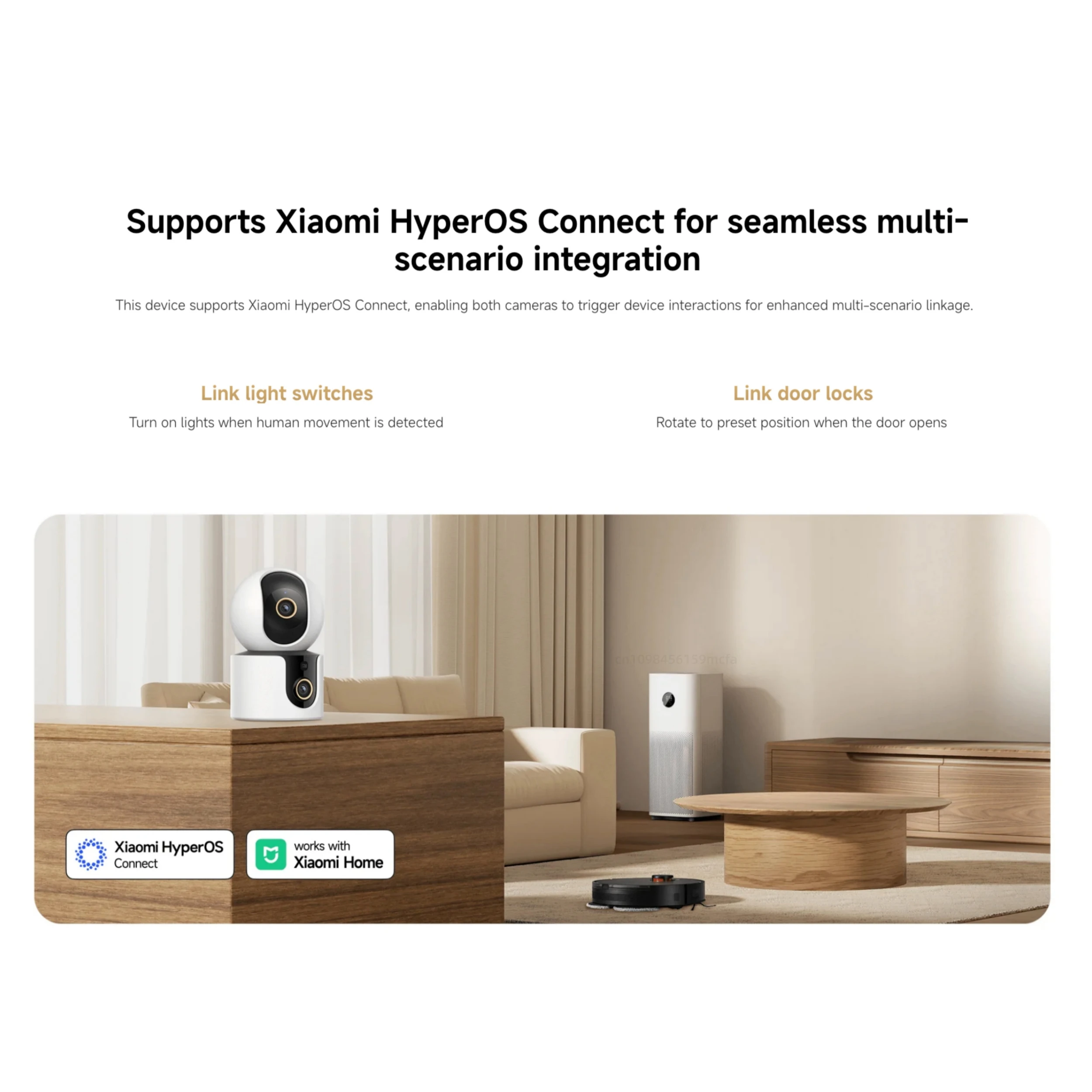 Nuova telecamera di sicurezza Xiaomi Smart Camera C500 versione doppia lente 4MP 360 ° APP WiFi 6 Mi Home per visione notturna a colori con rilevamento AI - immagine 2