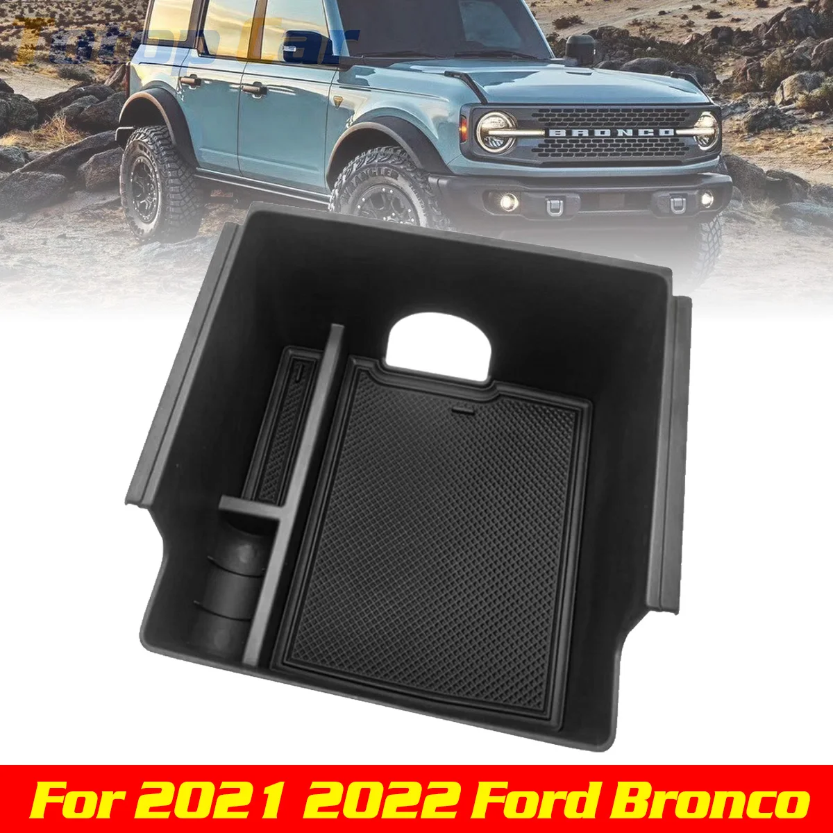 

New for 2021 2022 Ford Bronco Car Center Armrest Box Console Storage Box Car Accessories Upgrade