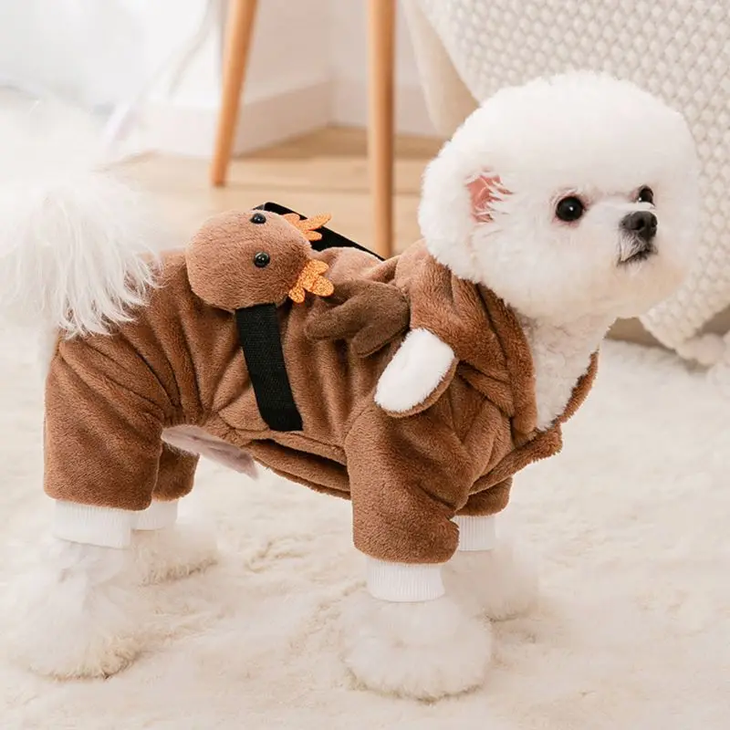 Wintermantel, Hundegeschirr Chihuahua Halsband Plüsch Hunde XS S M Schwarz Hund