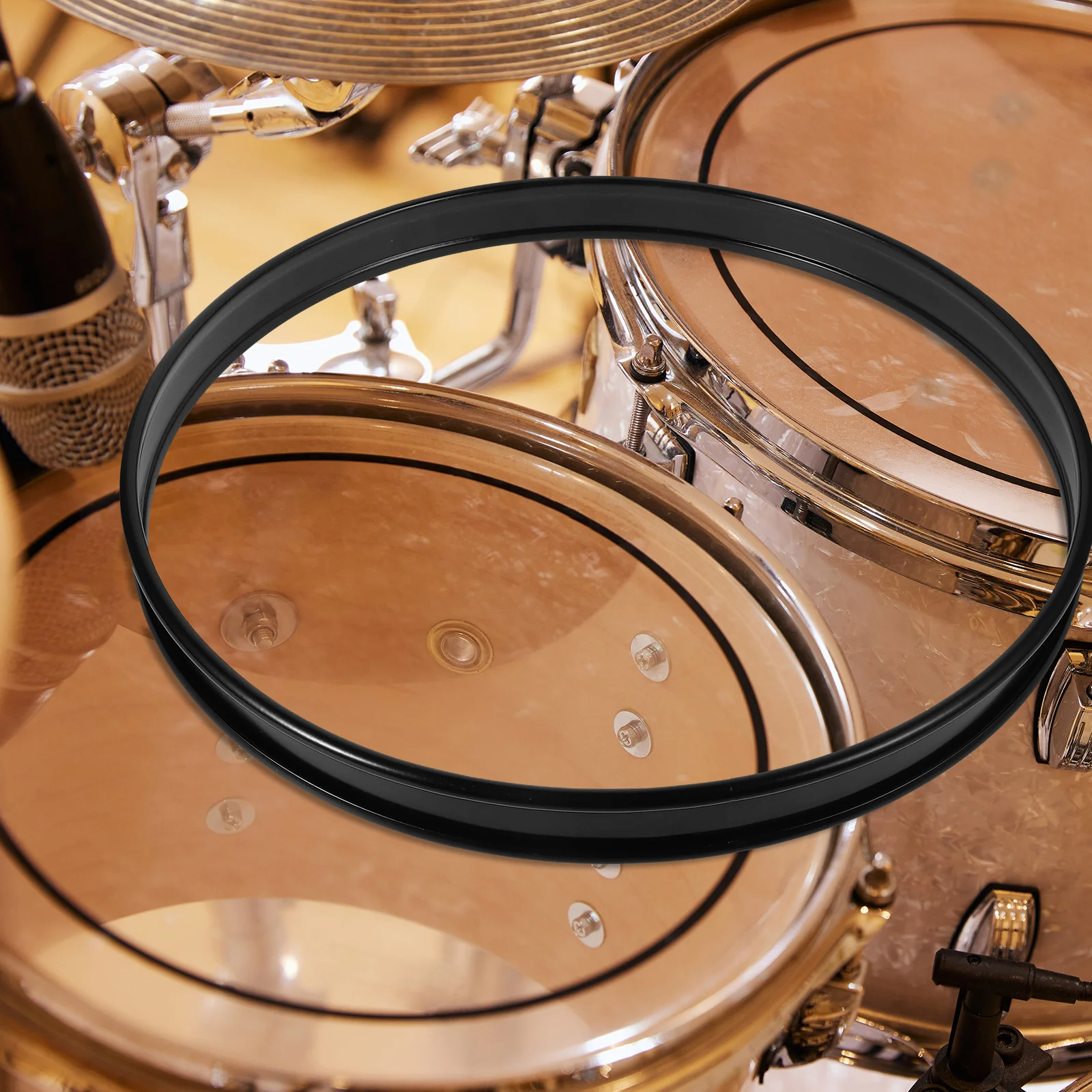 16 Inch Drum Hoop Metal Bass Drum Rim Replacement Snare Accessories Mellophone Percussion Instrument Part Lug