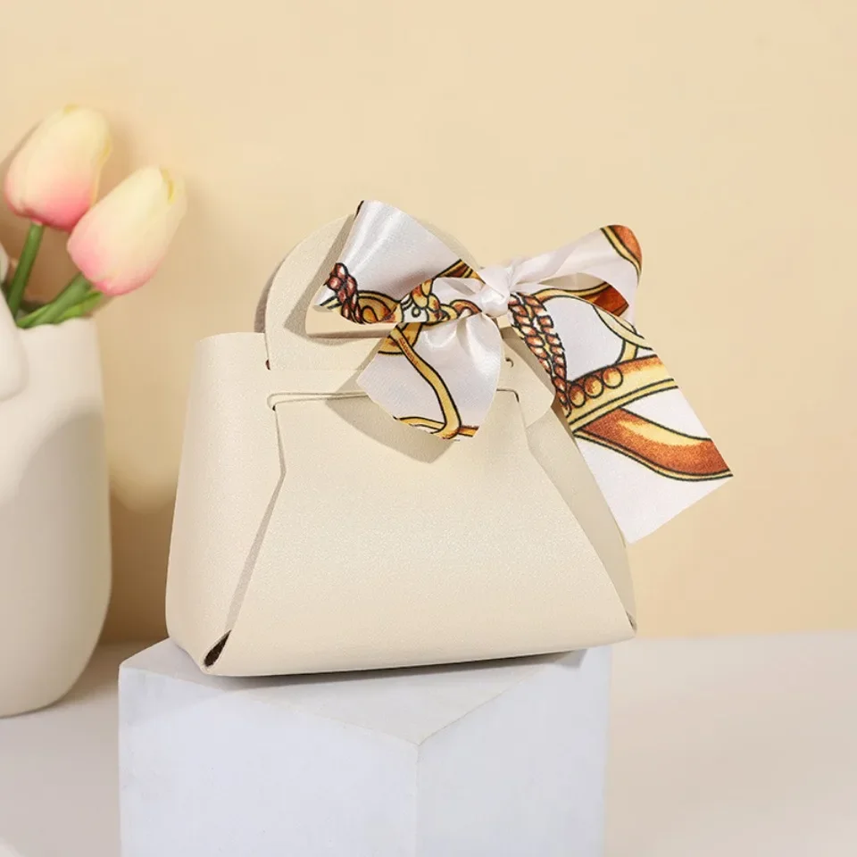 40pcs Leather Candy Gift Bags with Ribbon – Pink & Blue Wedding Favors, Baby Shower... - SKU LCGB1437 - UGI Packaging