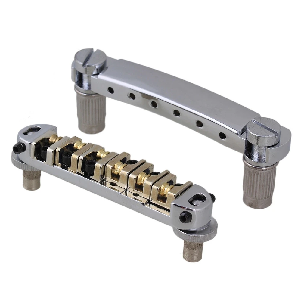CR Locking Roller Tune-O-Matic TOM Bridge/Tailpiece For Electric Guitar