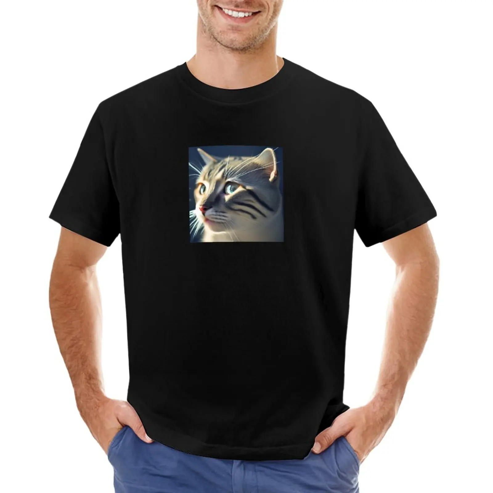 

Gatto tigrato T-Shirt tops mens t shirt graphic
