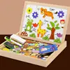 Wooden Multifunction Children Animal Puzzle Writing Magnetic Drawing Board Blackboard Learning Education Toys For Kids 5