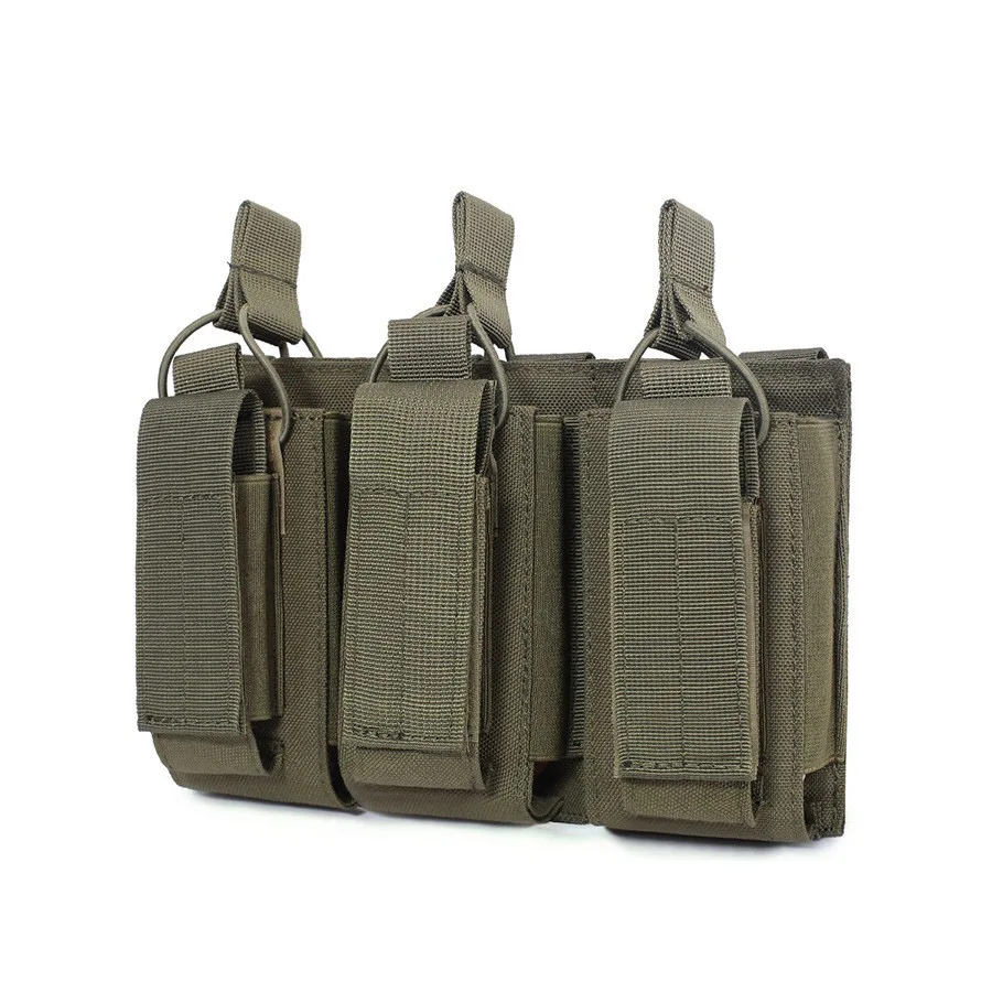 

Outdoor multi-purpose tool storage bag Tactical vest Molle triplet sub-carrier clip accessory bag Military hunting bullet bag