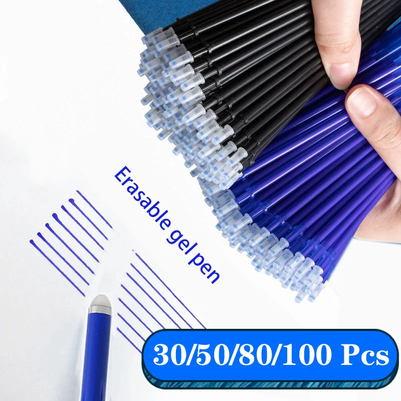 30/50/80/100 Stück/Set kawaii lösch bare Nachfüllung lösch bare Gel stift Schule wasch barer Griff Schreibwaren für Schul material