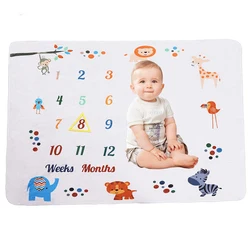 Month Milestone Blanket for Baby Boys and Girls First Year Calendar Monthly Growth Chart-100*150cm(ONLY BLANKET)