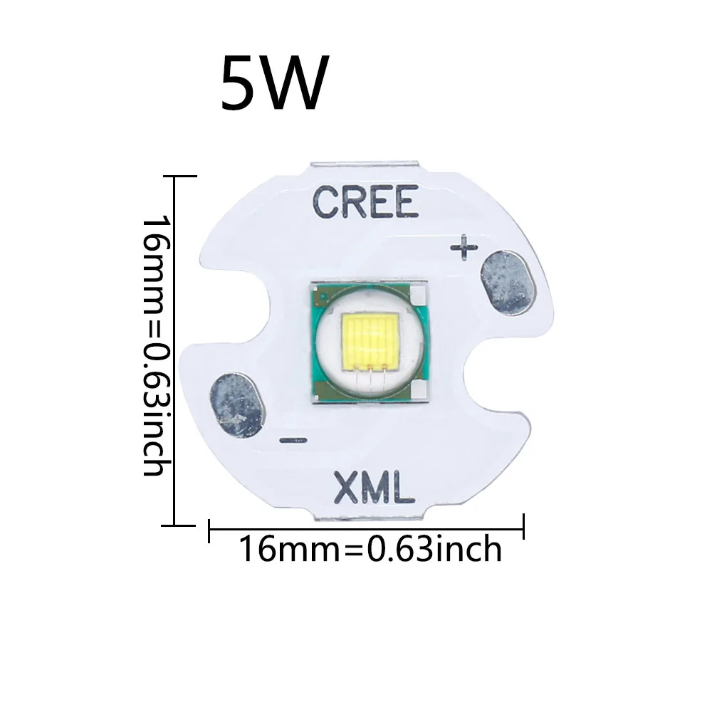 thumbnail image 1 of Lámpara LED de alta potencia de 3 W, 5 W, 10 W, 18 W, 3535 XPE 5050 XML2 XHP50 T6, 3 V, 6 V, color blanco frío, para bricolaje, para linterna, bicicleta, coche, pesca, antorcha, 1 of 5