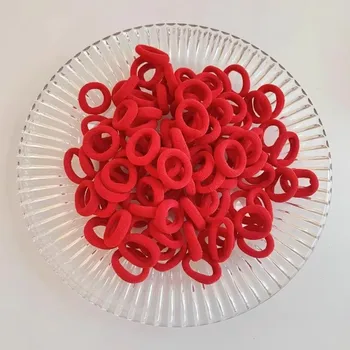 100 pz/lotto Fasce Elastiche Per Capelli Per La Ragazza Del Capretto Elastico Bianco Nero Colorato Piccoli Cravatte Dei Capelli Della Fascia Accessori Per Bambini