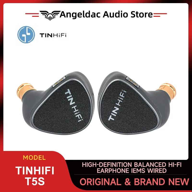 

TINHIFI T5S High-Definition Balanced Hi-Fi Earphone IEMs Wired Earbuds with Detachable IEM Cable for Musicians