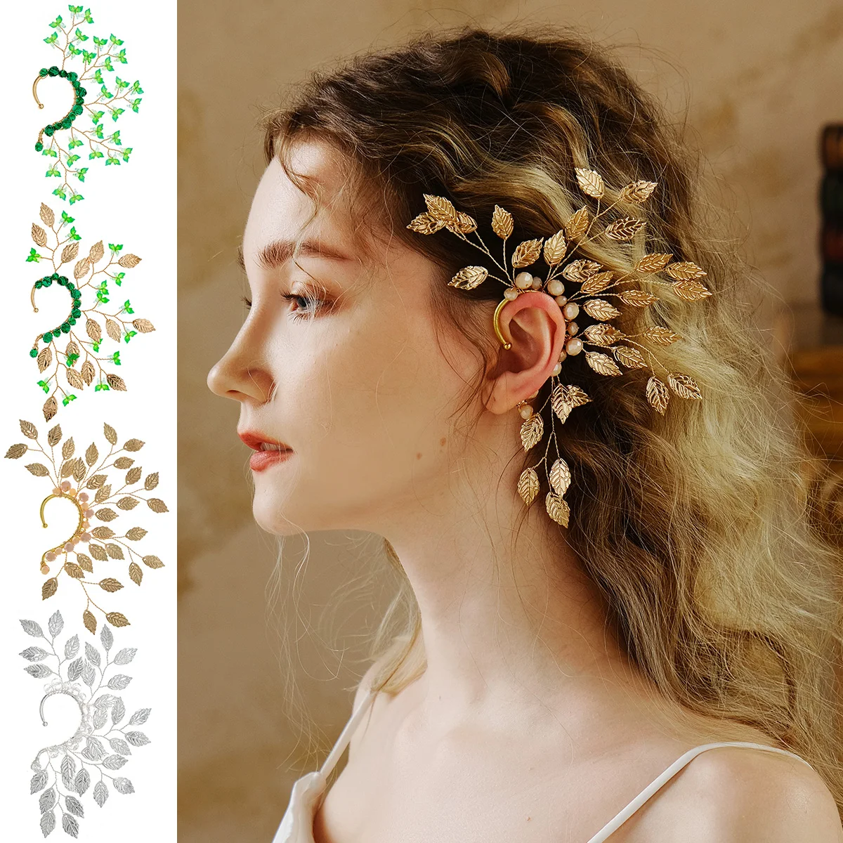 Ear Clips Without Piercing For Women Sparkling Zircon Ear Cuff Clip Earrings Wedding Jewelry