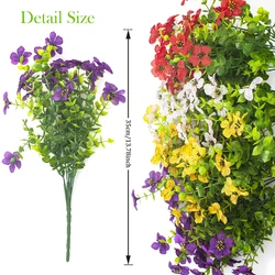 Vibrant 35cm UV - Resistant Artificial Daisy Flowers for Outdoor and Home Decor (Purple)
