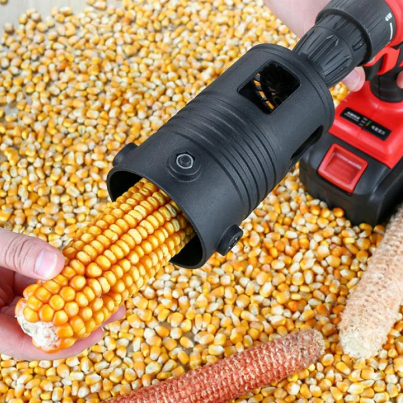 Portable Corn Thresher Accessory Fully Automatic Corn Peeling Machine Head Small Electric Grain Planer Separator 1PC corn thresher