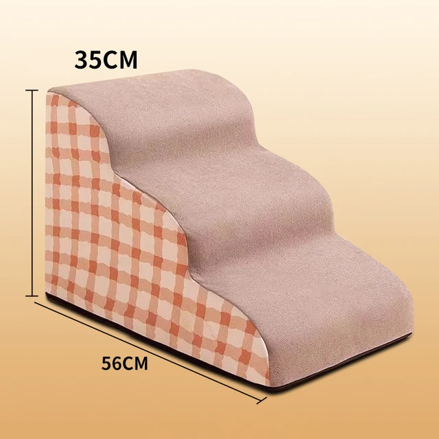 Pet Stairs & Ramp – 2/3 Step Washable Non-Slip Memory Foam Ladder for Dogs & Cats 6