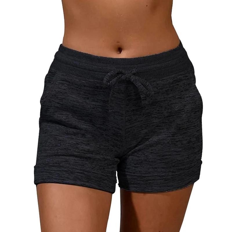 Womens Solid Elasticated Waist Shorts Ladies Summer Yoga Gym Fitness Jogging Hot Pants Sweatpants Clothing 5
