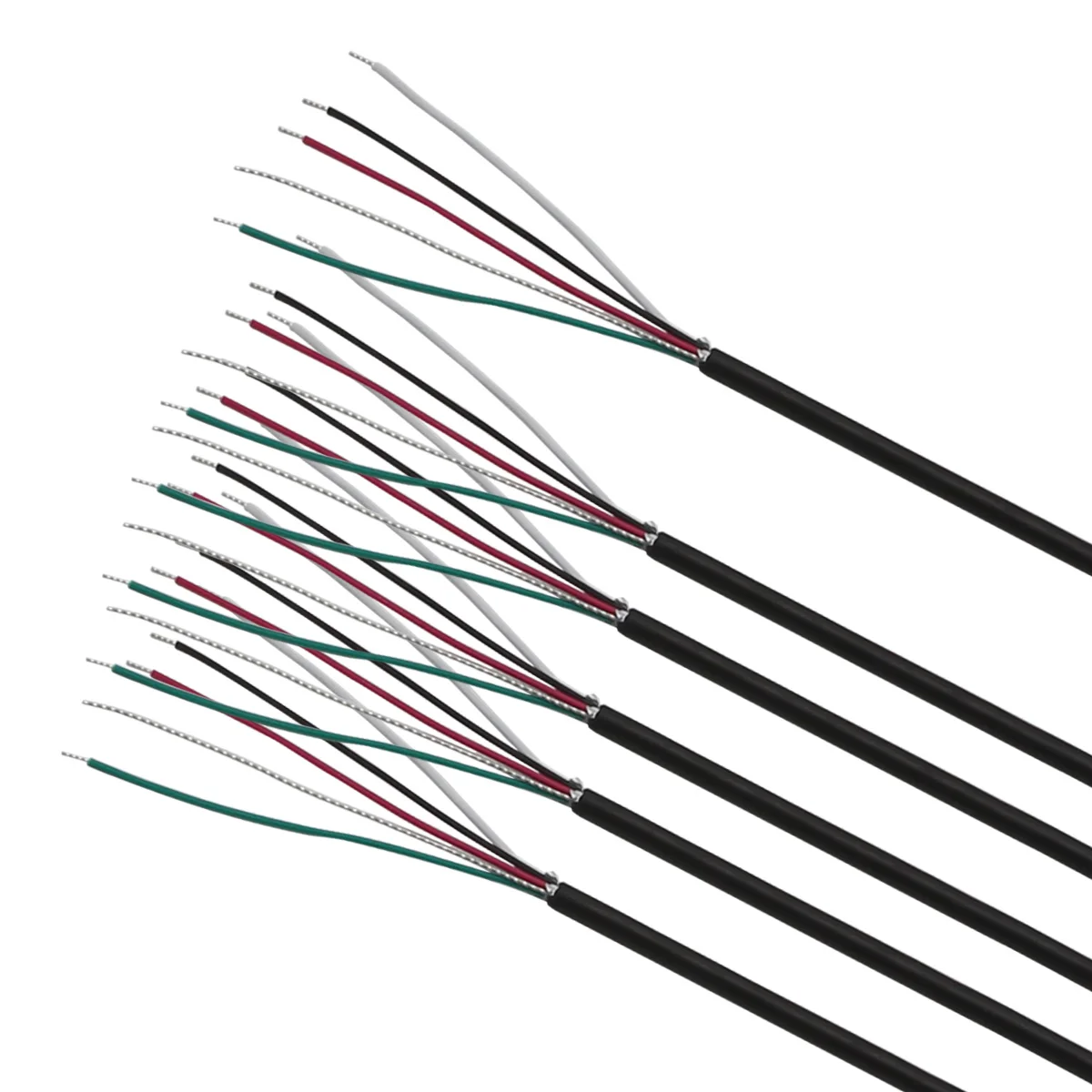 FLEOR 6PCS 1.5 FT Electric Guitar Bass Cable 4 Conductor Pickup Hookup