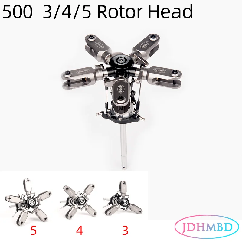 

JDHMBD 500 PRO electric helicopter like a real simulation 3 Three 4 Four 5 Five Blades Main Rotor head Set general 8MM spindle