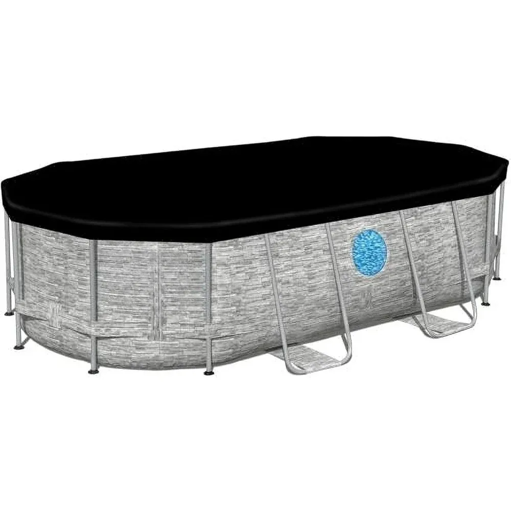 14' X 8' 2" X 39.5" Patio Pool, Above Ground Swimming Pool Set with 530GPH Filter Pump, Ladder and Pool Cover, Outdoor