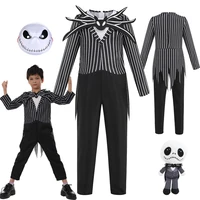 2025 Boys Halloween Cosplay Disguise Costume Jack Nightmare Before Xmas Kid Christmas Role Play Dress Carnival Party Clothes