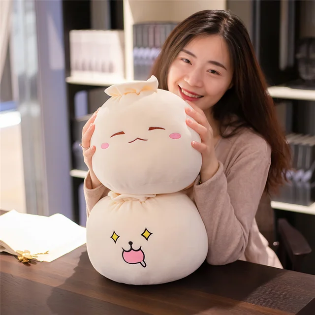 20CM Cute Plush Cartoon Bao Zi Plush Chinese Food Pillow Cushion Kids Toys 4
