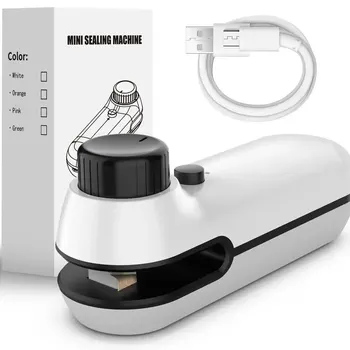 Rechargable 2 In 1 Bag Mini Heat Sealer, Storage Bag Plastic Package Snack Sealer Clip Bag Handheld Heat Sealer, Plastic Bag USB 1