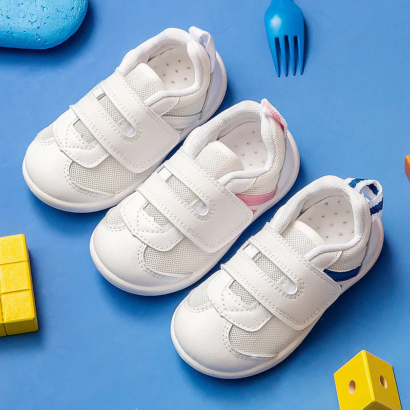 

1-3Years Infant Toddler Shoes Girls Boys leather white Shoes Comfortable Baby Kids Shoes Non-slip Soft Bottom Sneakers