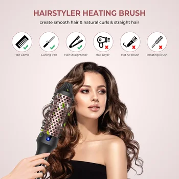 2-in-1 Hot Air Brush & Hair Dryer Brush One-Step Volumizer 7