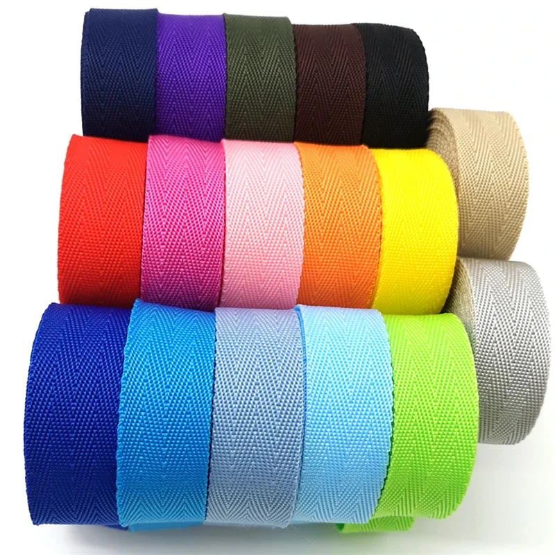 5 yards 25mm Canvas Webbing Bag Belt Ribbon Nylon  Knapsack Strapping Sewing   Accessories