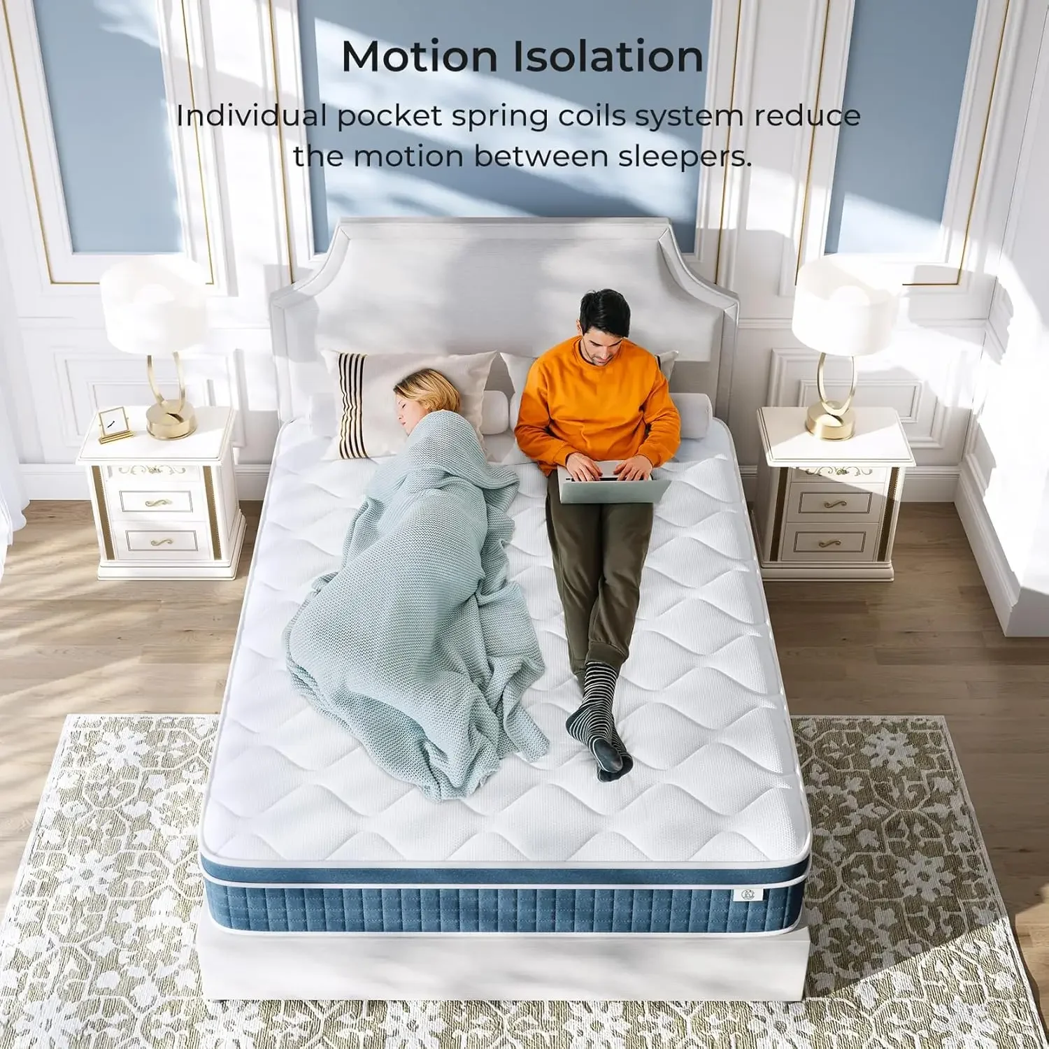 10 Inch, Hybrid Twin Size Mattress in a Box, Twin Bed Mattress with Individual Pocket Springs and Pressure-Relieving Memory Foam 6