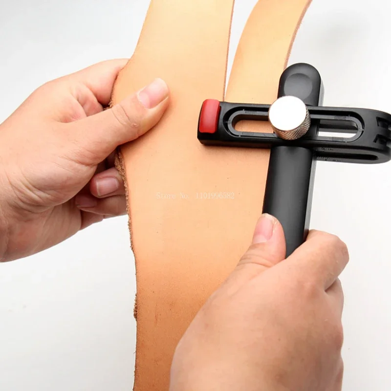 Adjustable Width Double Scale Handheld Belt Cutter DIY Handwork Making Leather Backpack Strap/belt/watch Strap Cutting Tool