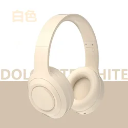 Premium Over - Ear Wireless Bluetooth Headphones with HD Mic and Noise Reduction (Beige)