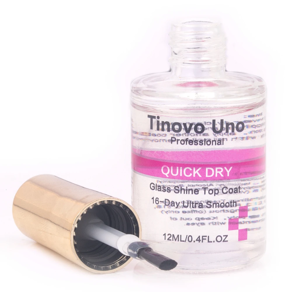 Tinovo Uno Quick Dry Top Coat Ultra Shine Normal Nail Polish Finish 15ML Calcium Protein Nail Repair Care Supplies Natural Dry 5