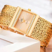 Ladies Wrist Watches Woman Famous Brand Dress Square Design Female Wristwatch Gold Stainless Steel Clock Montre Femme 2024 1