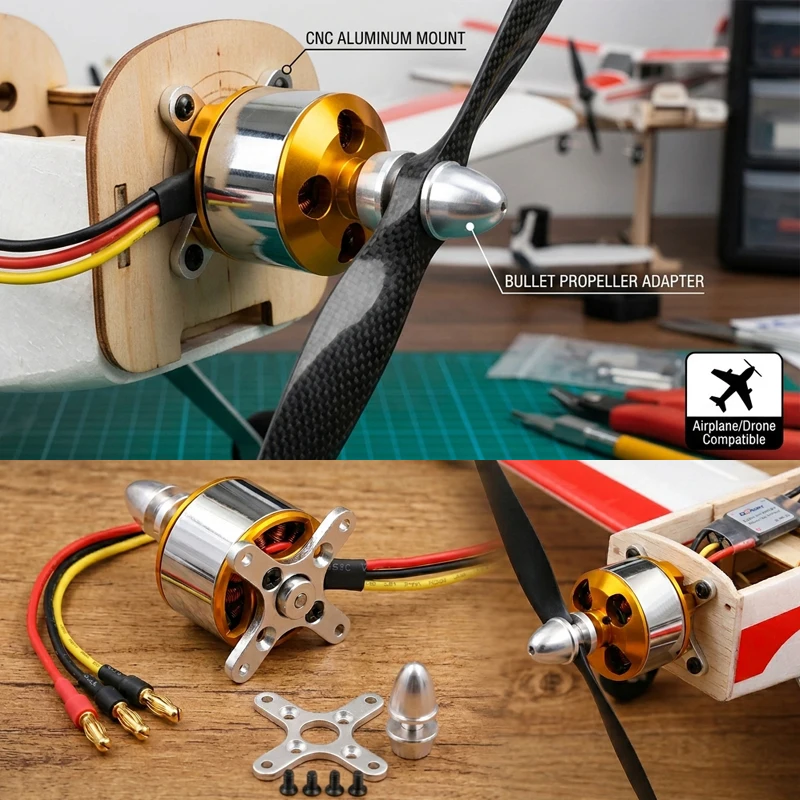 Brushless Motor 2814 1000KV/1400KV for RC Airplane
