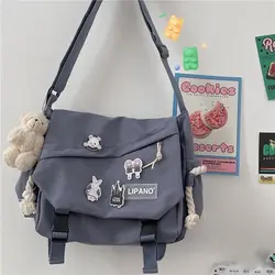South Korea Ins Hong Kong Style Bag Versatile Literature Street Shoot One Shoulder Postman Bag Chic Student Messenger Bag Female