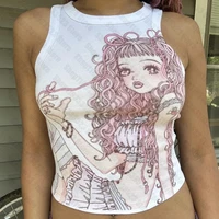 Gothique e-girls graphiques esthétiques Harajuku débardeur femme femmes Grunge hauts courts style Y2k vêtements gothique Y2k style Punk bébé réservoir 1