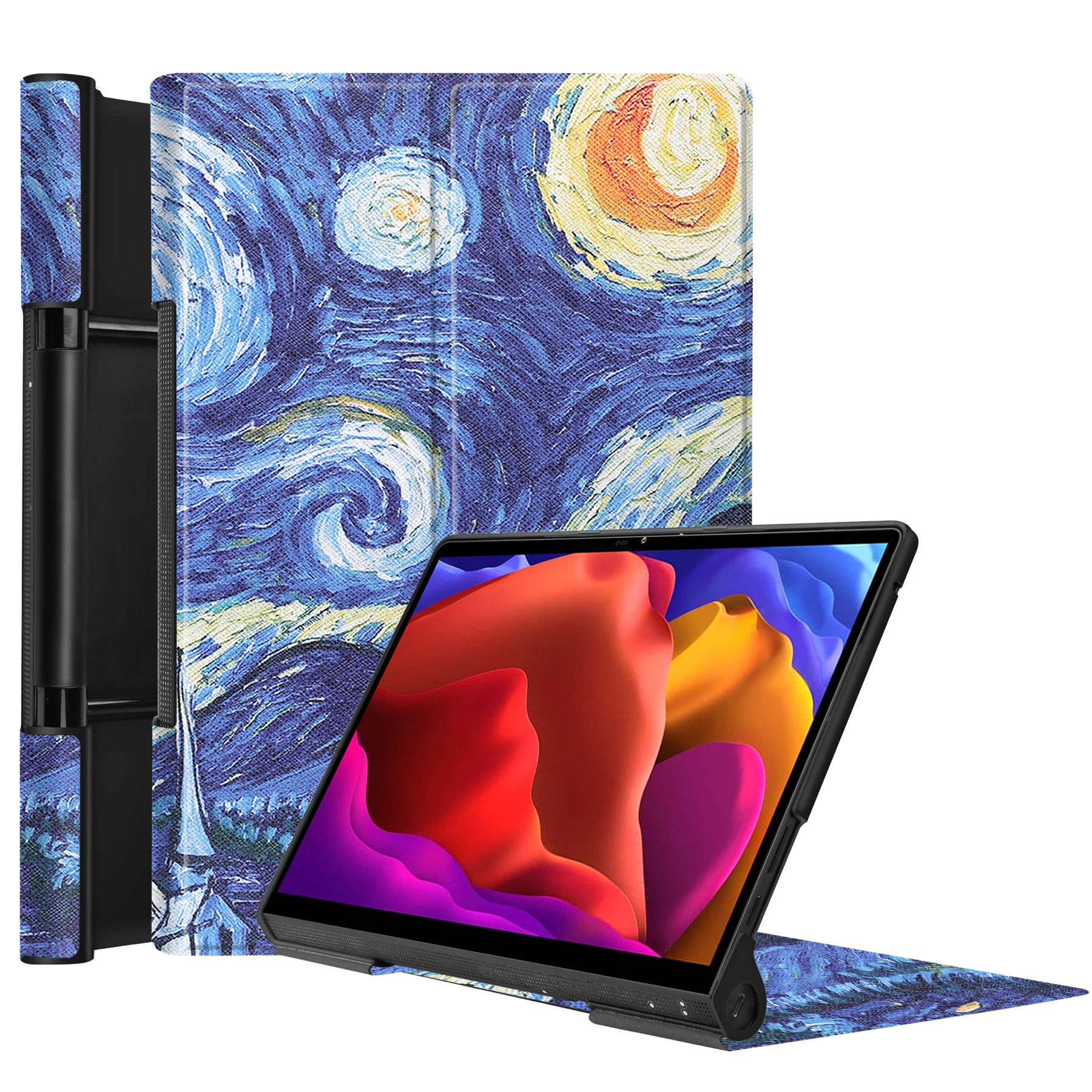 Custodia Per Supporto Per Lenovo Yoga Tab 13 11 Yt-K606F Yt-J706F 2021 Yoga Smart Tab 10.1 2019 Yt-X705F Yt-X705X Copertura In Pelle Pu Di Lusso